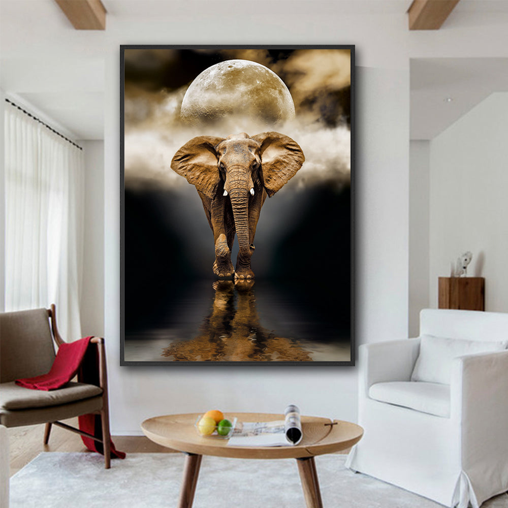 Creative Elephant Canvas Painting