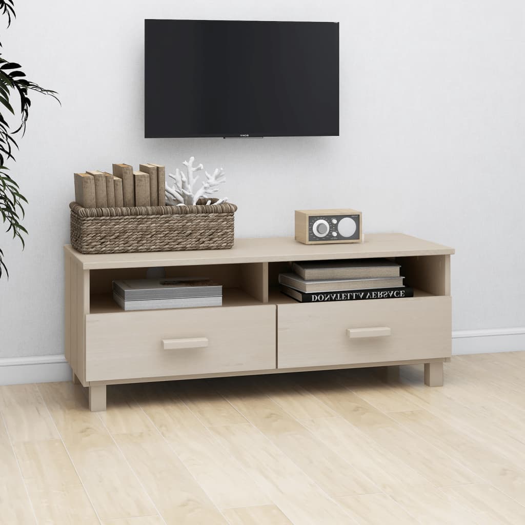 vidaXL TV Stand TV Console Sideboard TV Unit Cupboard HAMAR Solid Wood Pine-20