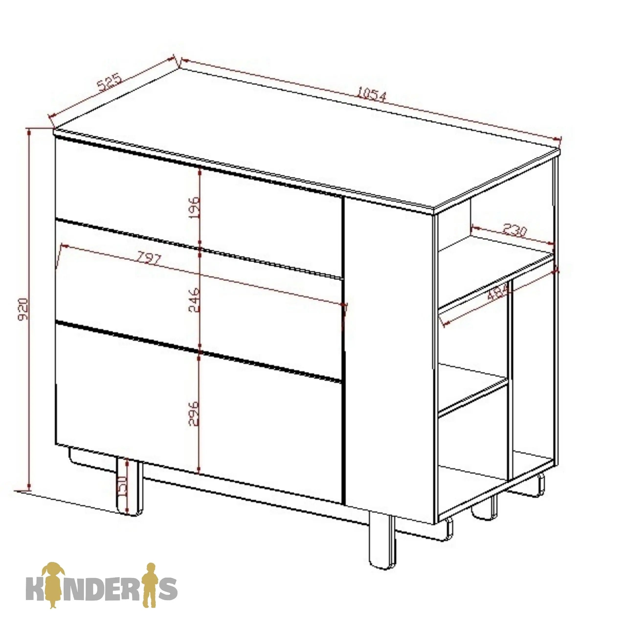 Chest of drawers for a child's room "BASIC"-5