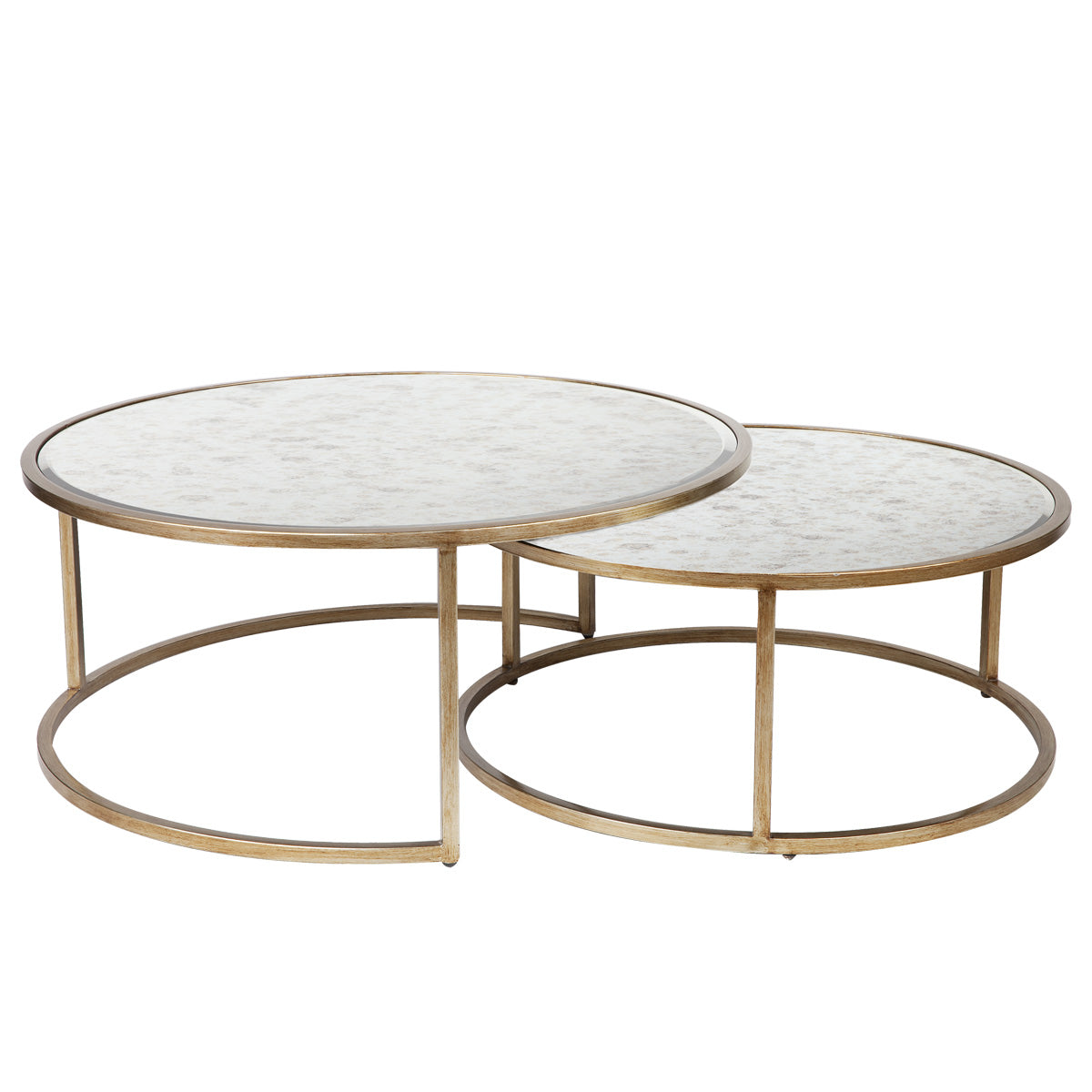 Serene Nesting Coffee Tables - Antique Gold-0