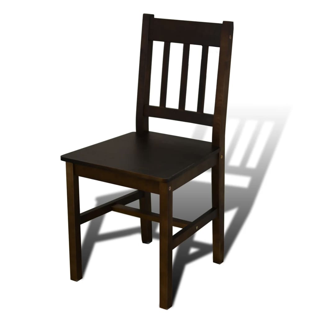 vidaXL Dining Table and Chair Dining Set Dinner Table with 4 Chairs Natural-2