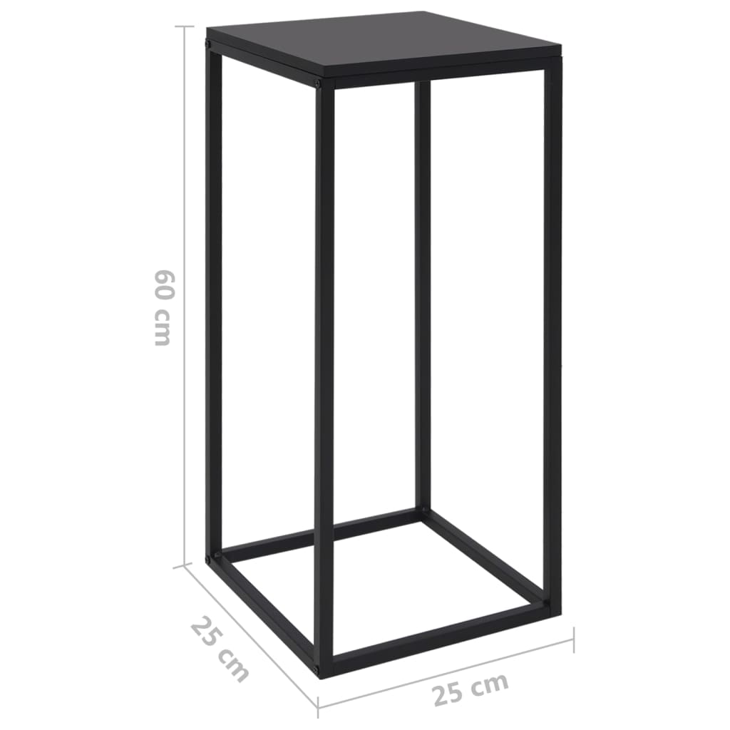 vidaXL Side Tables 2 pcs Black Steel-4