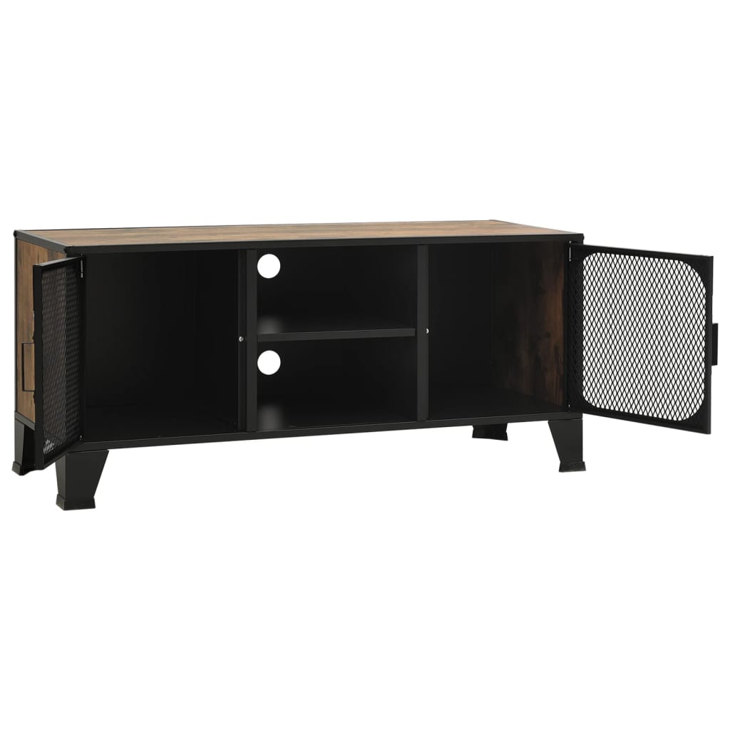 vidaXL TV Stand TV Unit Sideboard TV Unit Media Unit Cupboard Metal and MDF-9