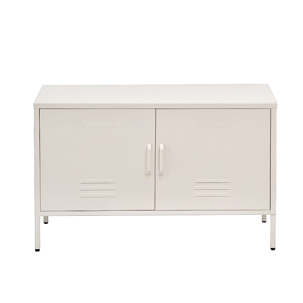 ArtissIn Buffet Sideboard Locker Metal Storage Cabinet - BASE White-0