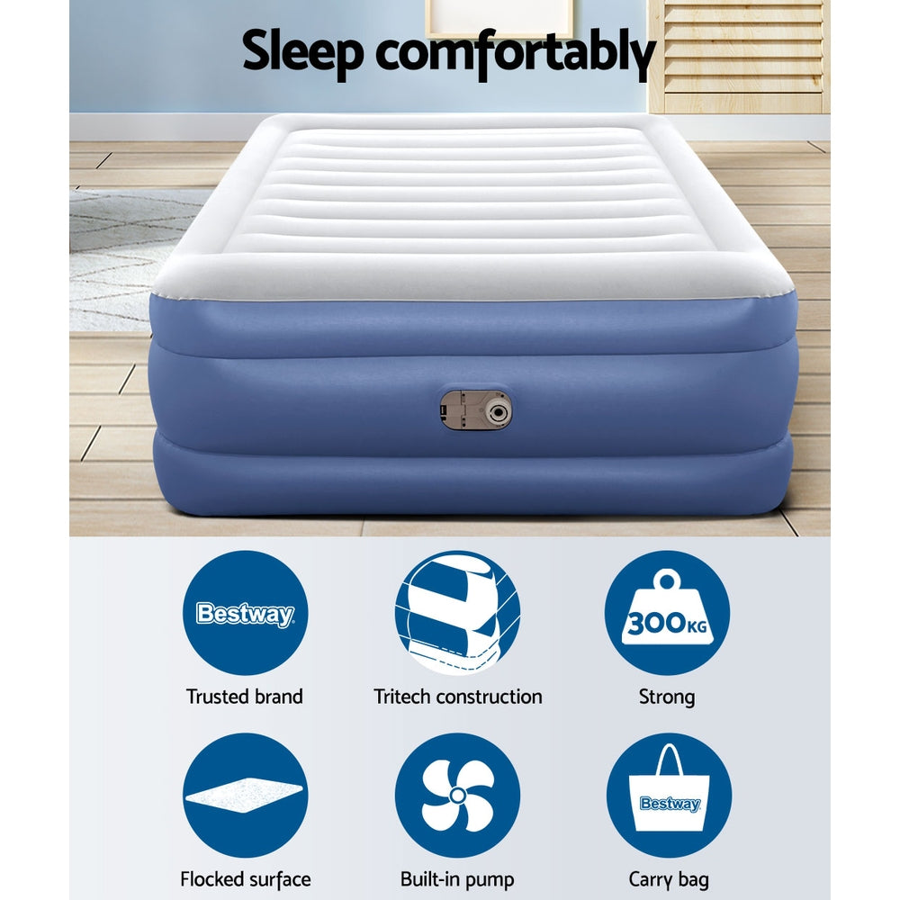 Bestway Air Bed Beds Queen Mattress Inflatable TRITECH Airbed-4