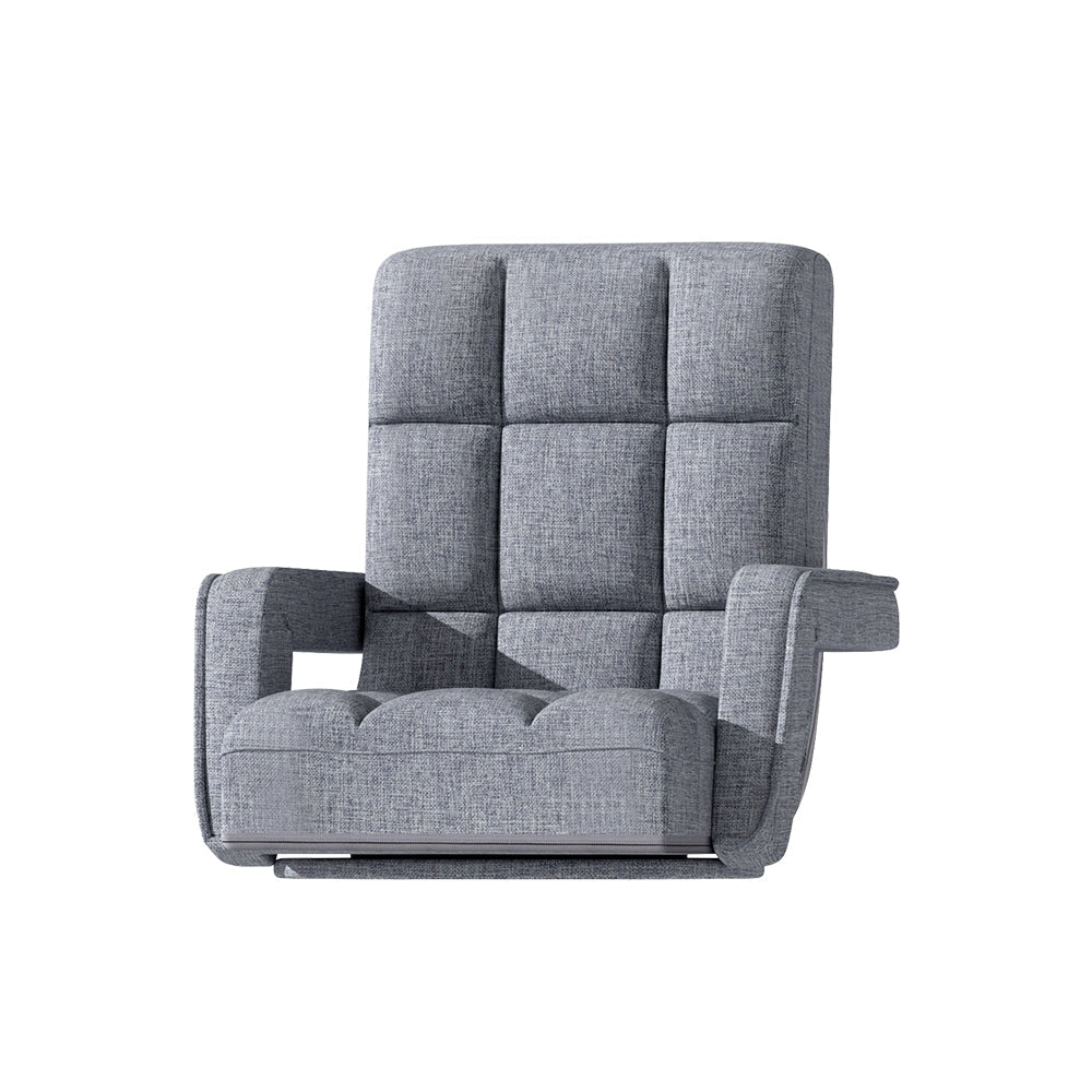 Artiss Floor Sofa Bed Lounge Chair Recliner Chaise Chair Swivel Grey-2