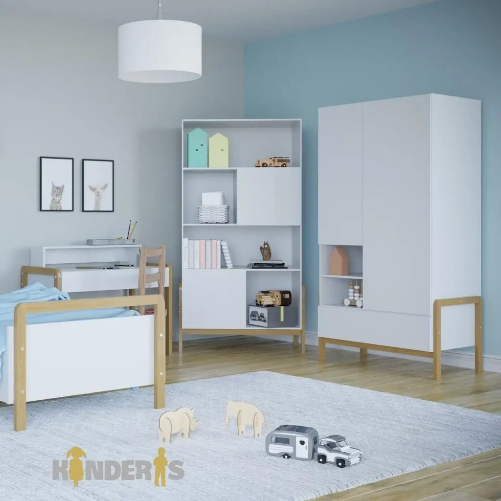 A built-in shelf for a children's room-3