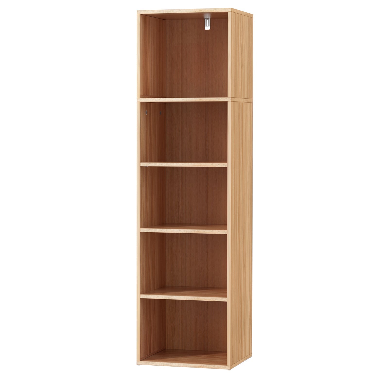 5 Tier Narrow Pine Bookshelf-1