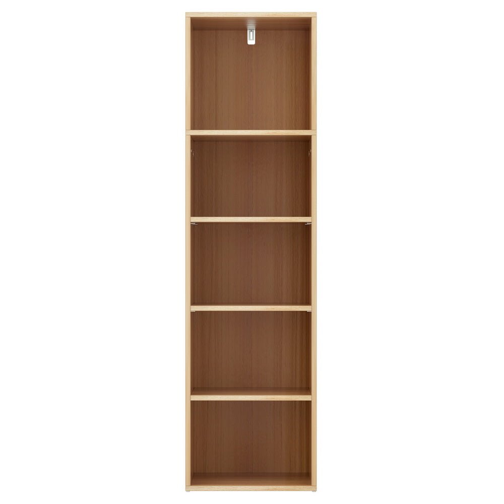 5 Tier Narrow Pine Bookshelf-3