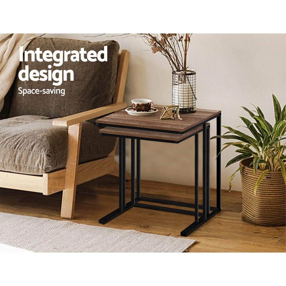 Rustic Nesting Coffee / Side Tables-5